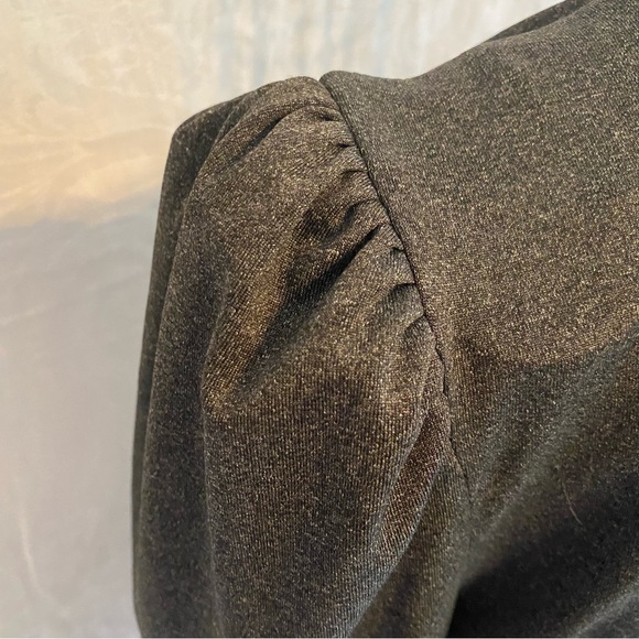 NWT XL Melrose and Market grey, long sleeved puff shoulder body suite - Picture 2 of 6